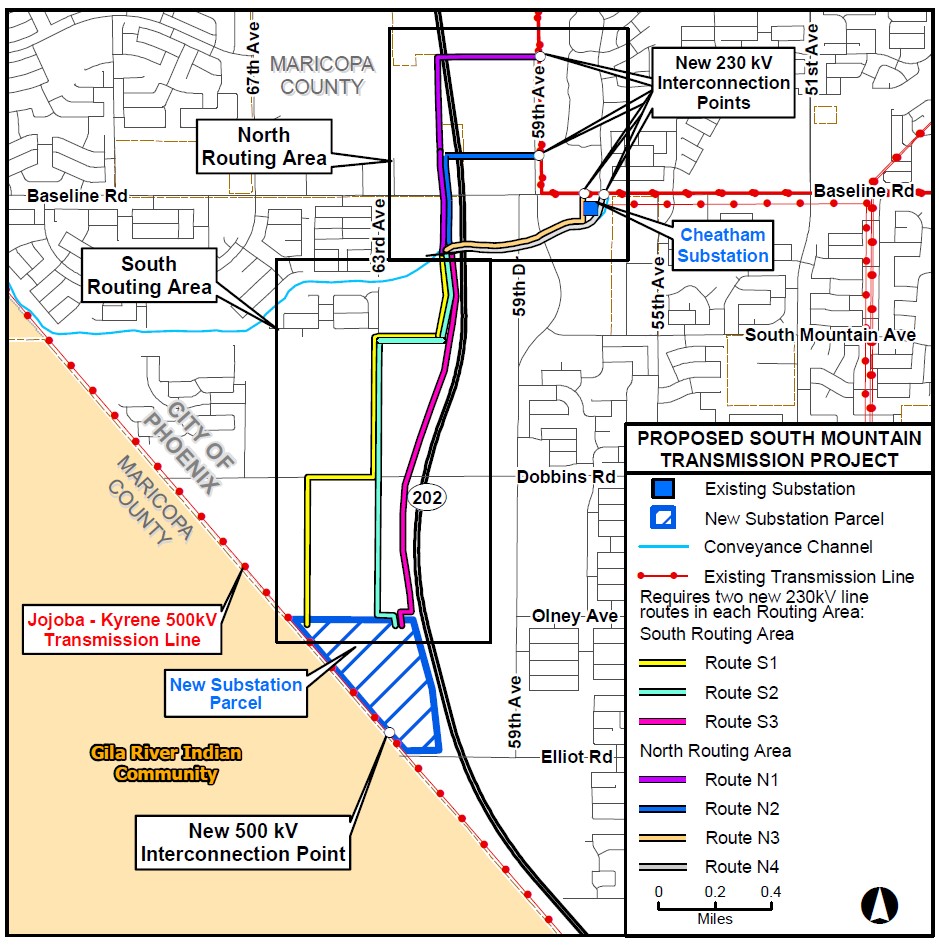 South Mountain Transmission Project Phase 2 Map